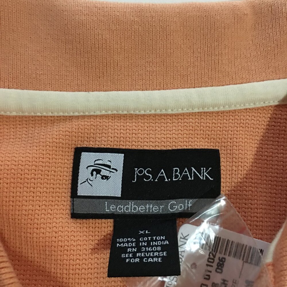 Jos A Bank Leadbetter Golf Polo Shirt Mens XL Orange NWT $59.5 - Picture 3 of 7